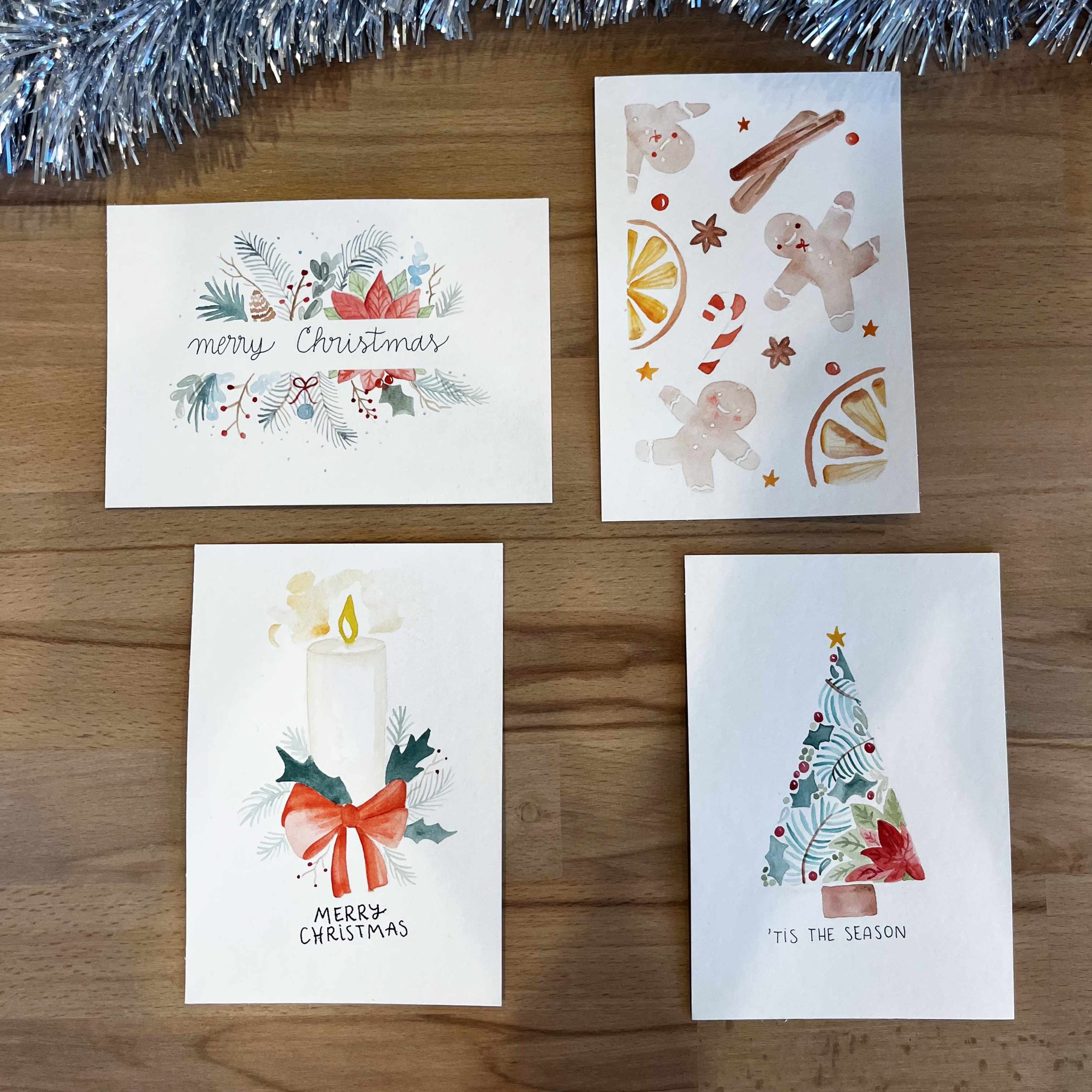 Watercolour Christmas Cards