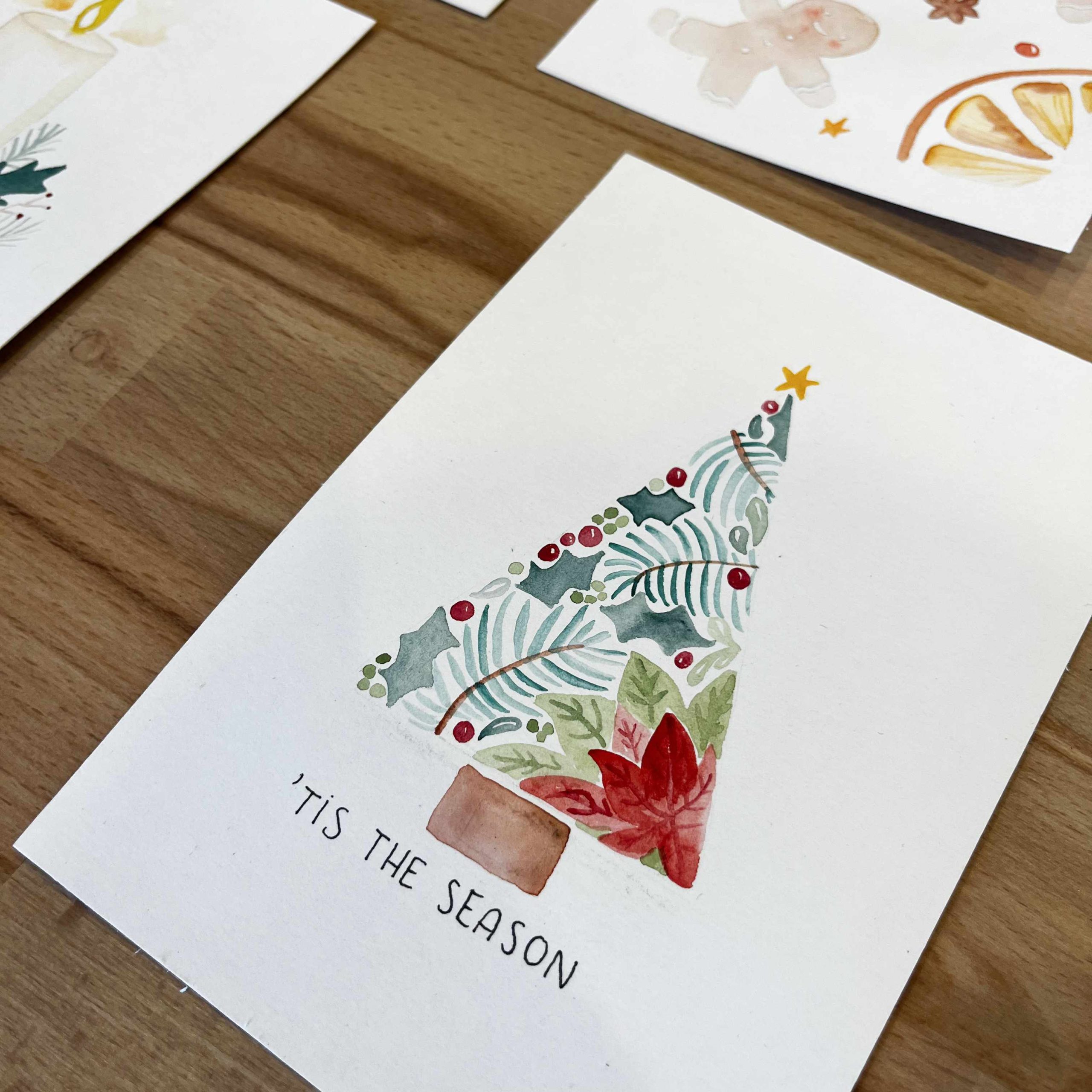 Watercolour Christmas Cards